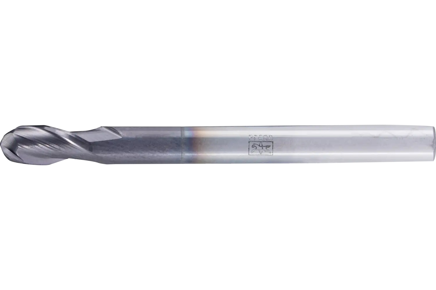 Picture of Pferd Ball Nose End Mill, 2 flutes, 3/16" Dia, 3/8" APMX, 2" OAL, cylindrical shank